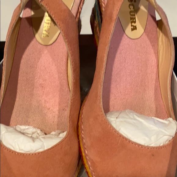 Beautiful Chiara Scura Wedge Pink Suede Size 39 - Picture 3 of 5